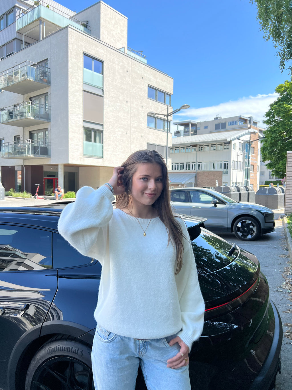 Mohair Knit Sweater - White