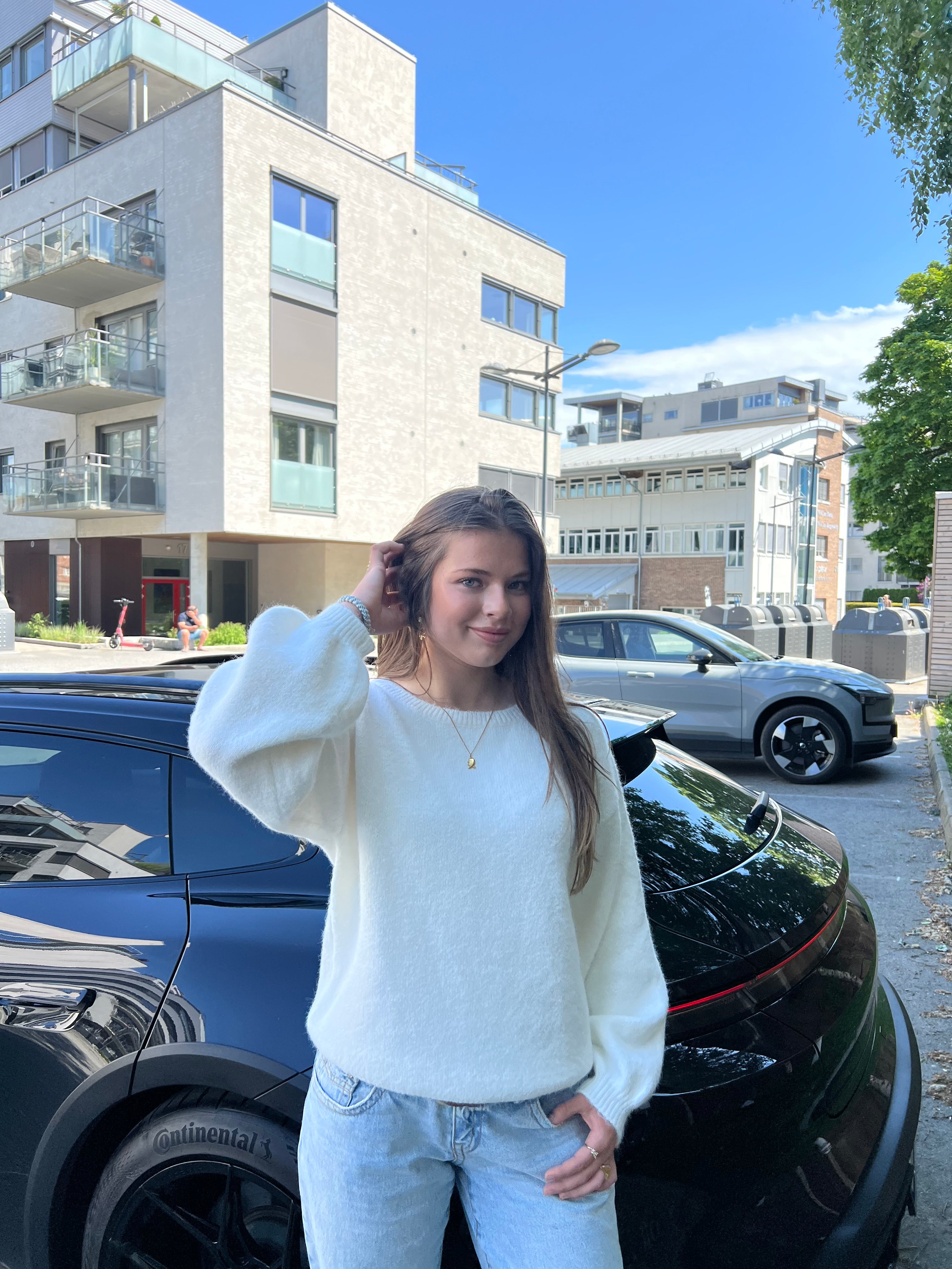Mohair Knit Sweater - White