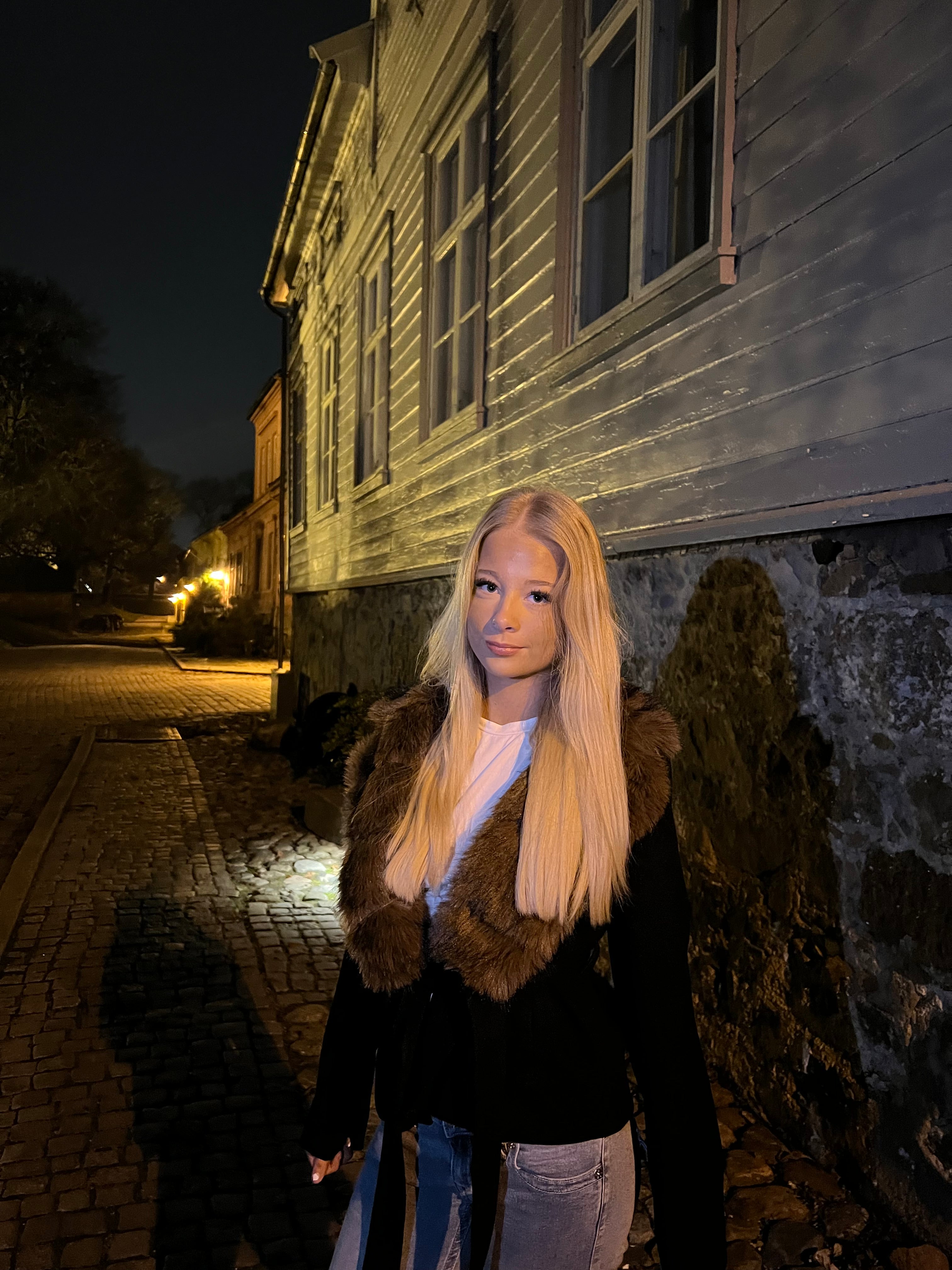 Elora Fur Coat - Black