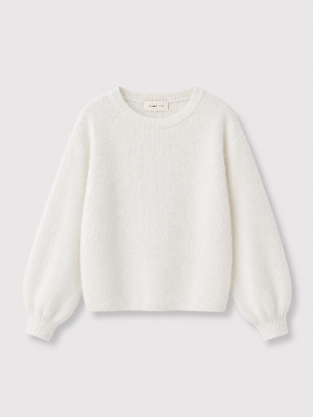 Mohair Knit Sweater - White