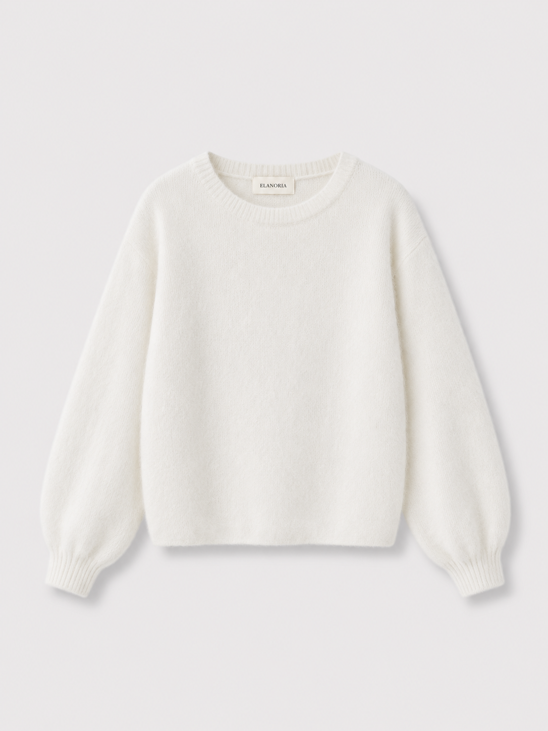 Mohair Knit Sweater - White