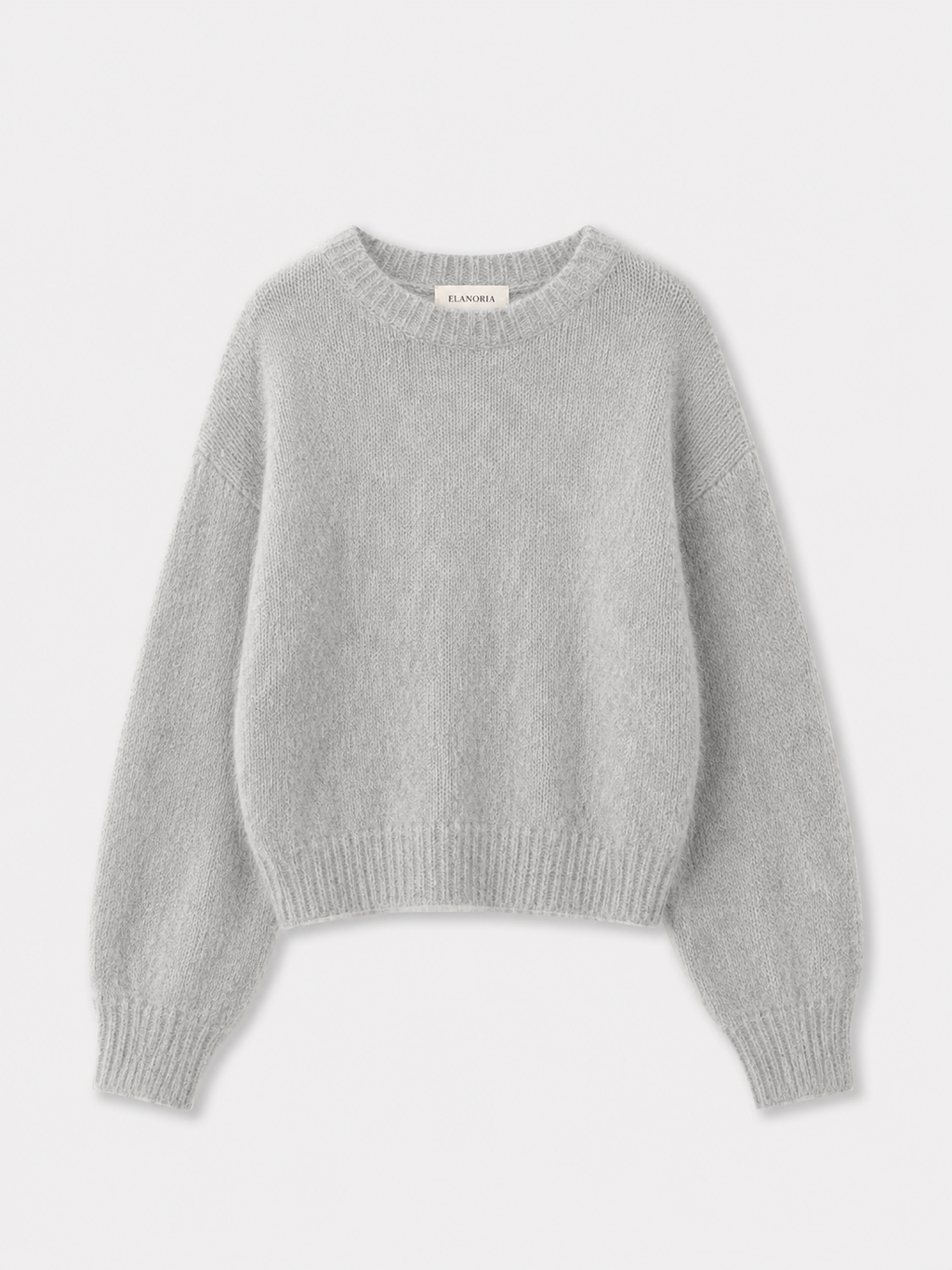 Mohair Knit Sweater -Gray