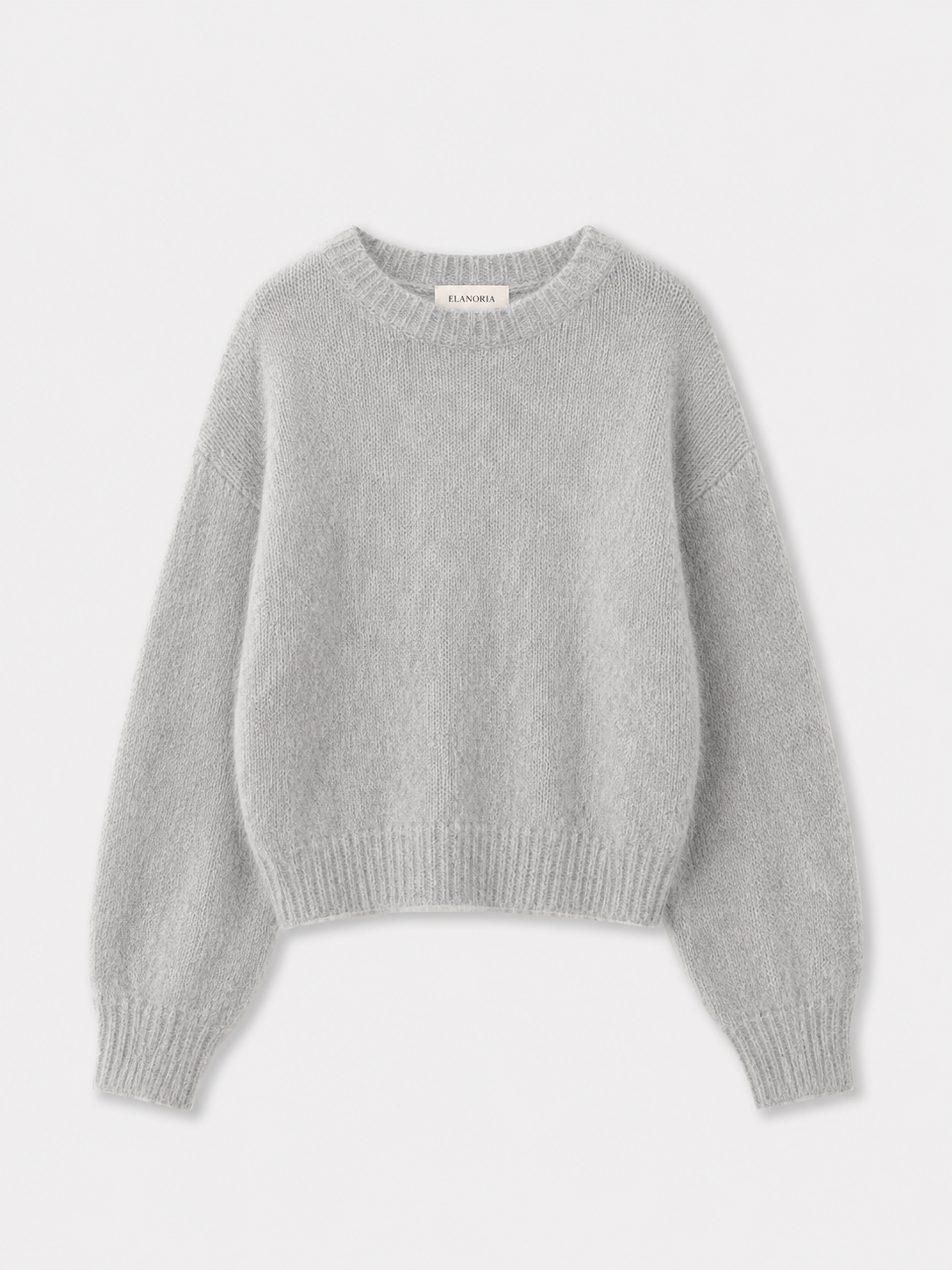 Mohair Knit Sweater -Gray