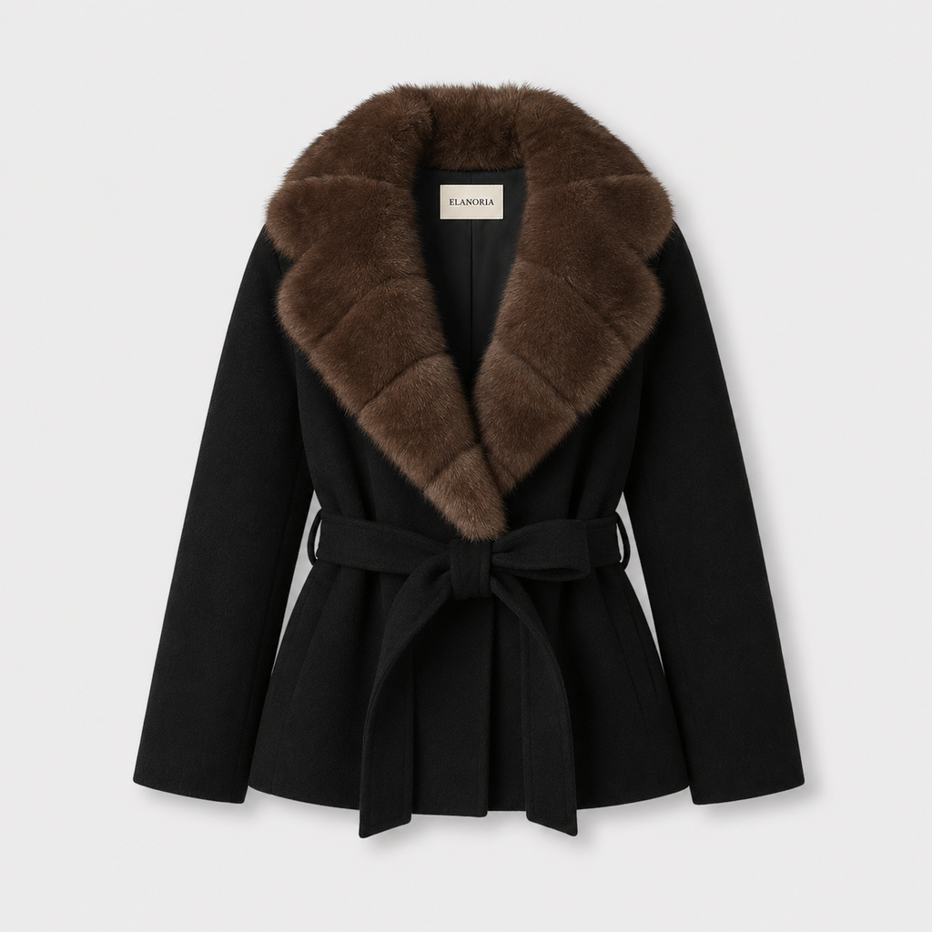 Elora Fur Coat - Black