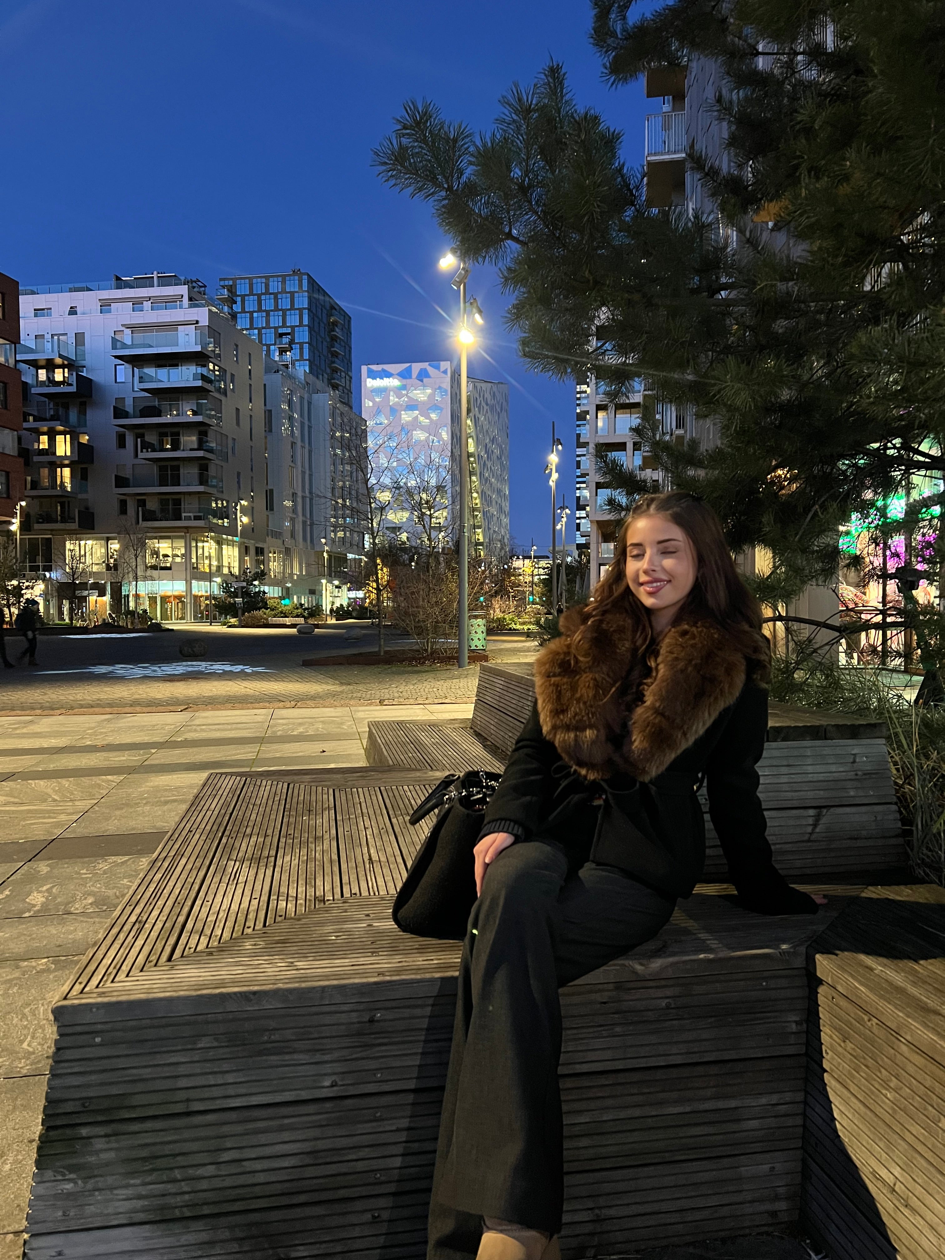 Elora Fur Coat - Black