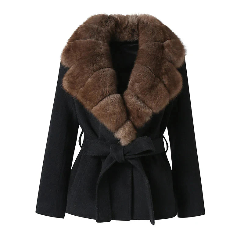 Elora Fur Coat - Black